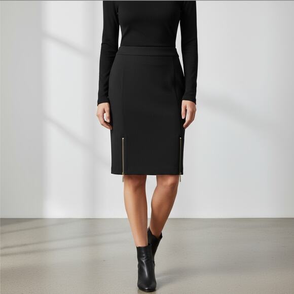 Michael Kors Black Zipper Skirt - Picture 1 of 5